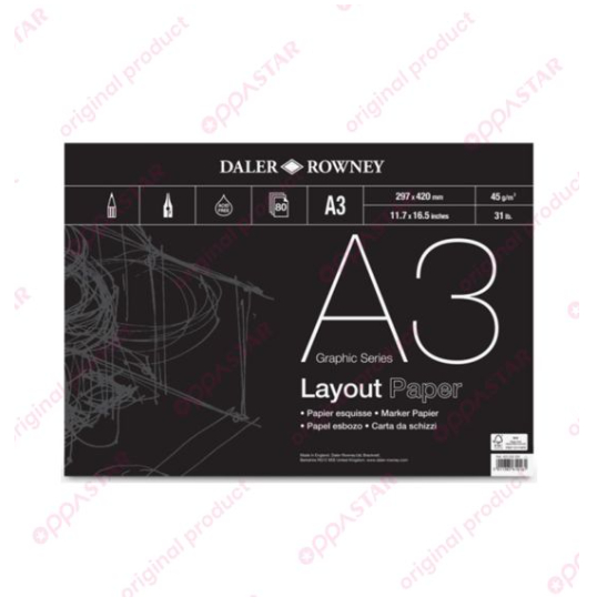 

Buku Sketsa Graphic Daler Rowney Layout Paper A3 403030300 - PAD