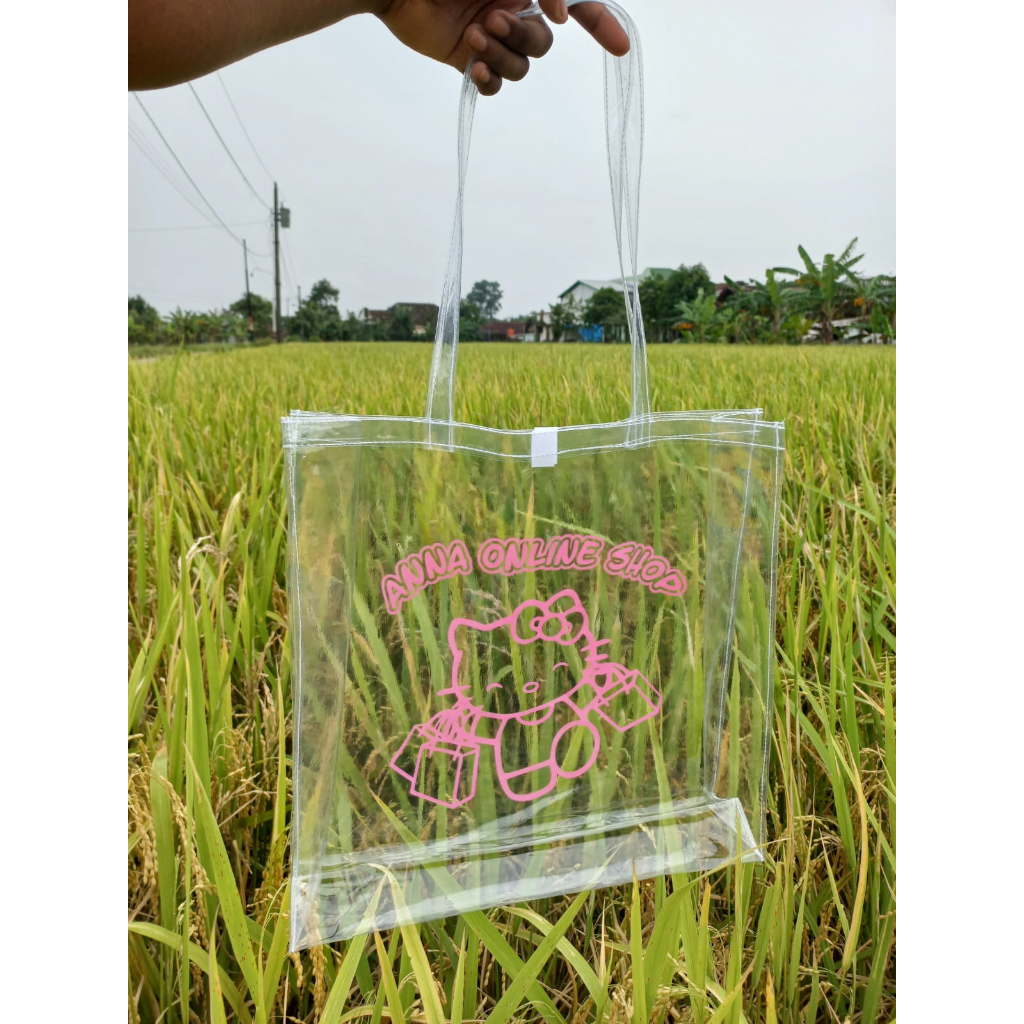 

35x35x10 Min Order 50pcs! Free Sablon Satu Warna Satu Sisi! Tas Wedding kekinian! Tas Mika Wedding!