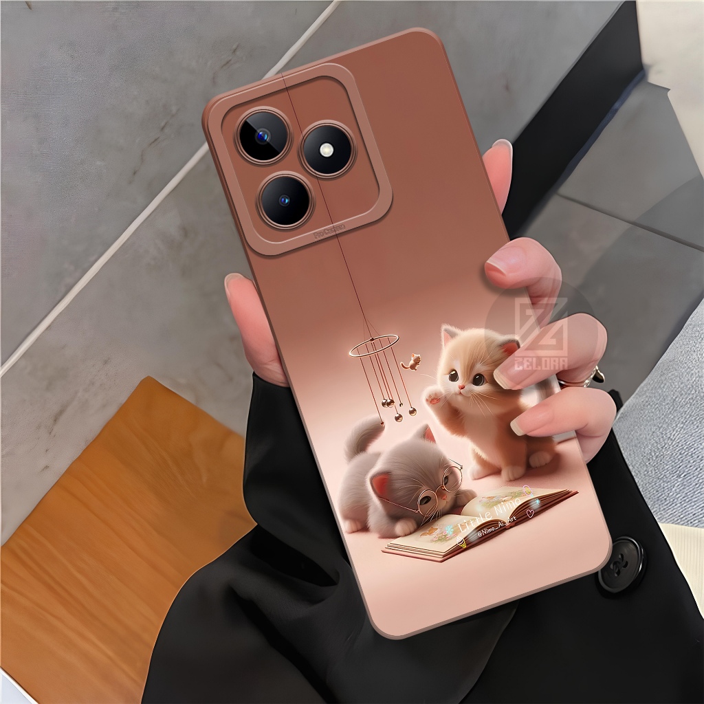 Case Hp REALME C51/C51S Terbaru - Fashion Case Kucing - Softcase REALME C51/C51S - Casing REALME C51