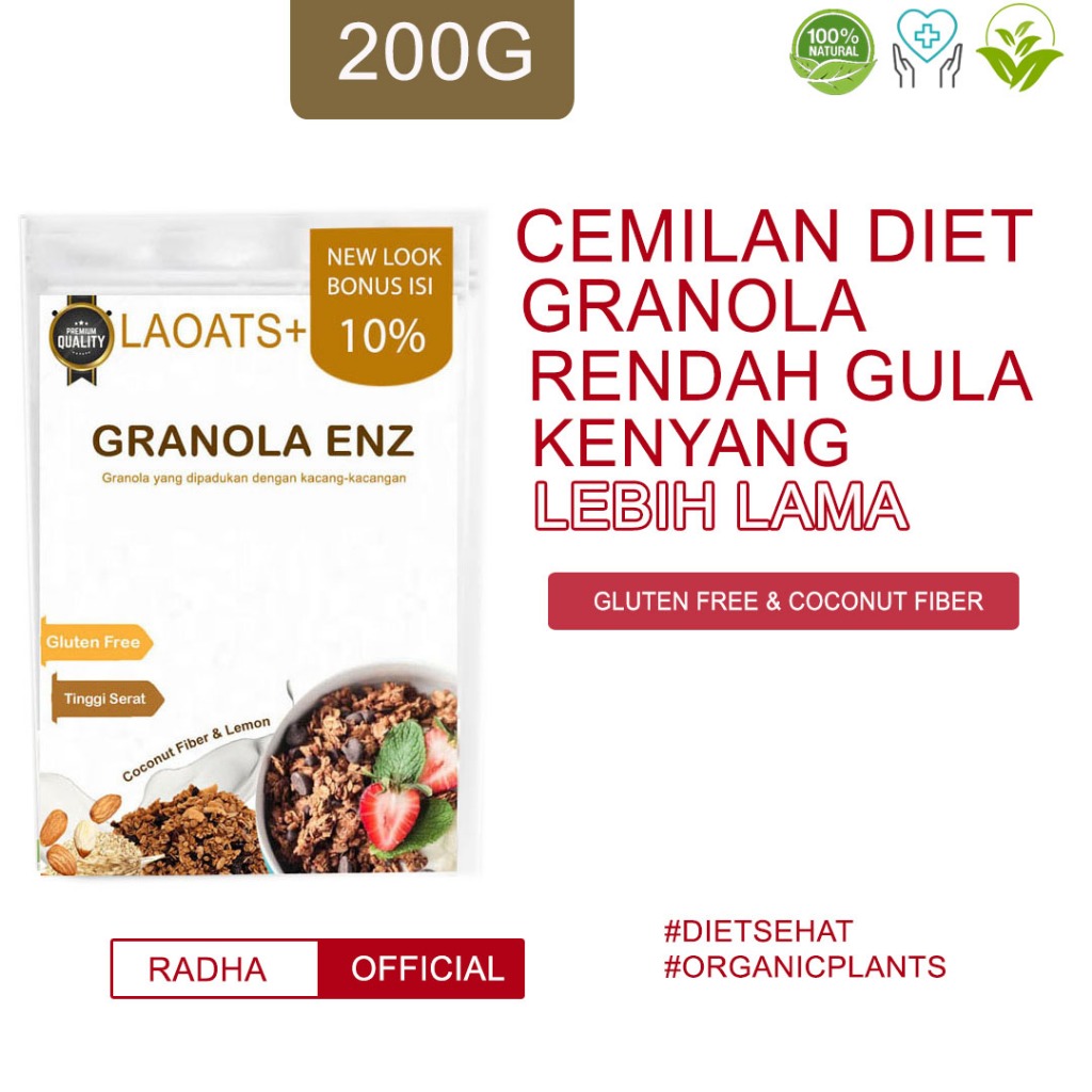 

Granola Pelangsing Badan Minuman Diet Penurun Berat Badan Cemilan Diet Sehat Rendah Kalori Laoats