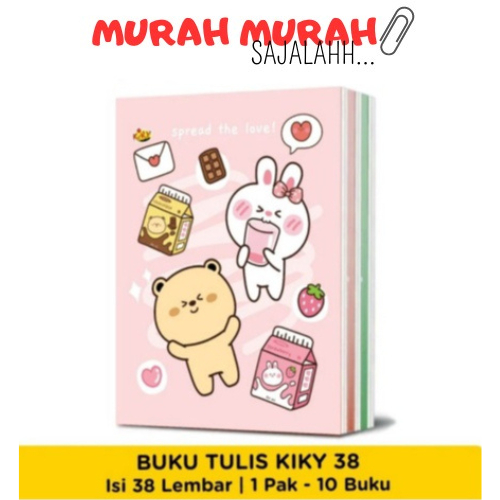 

10 PCS BUKU TULIS SEKOLAH 38 LEMBAR KIKY / Buku Tulis Sekolah Kiky Berkualitas isi 38 Lembar 10 Buku