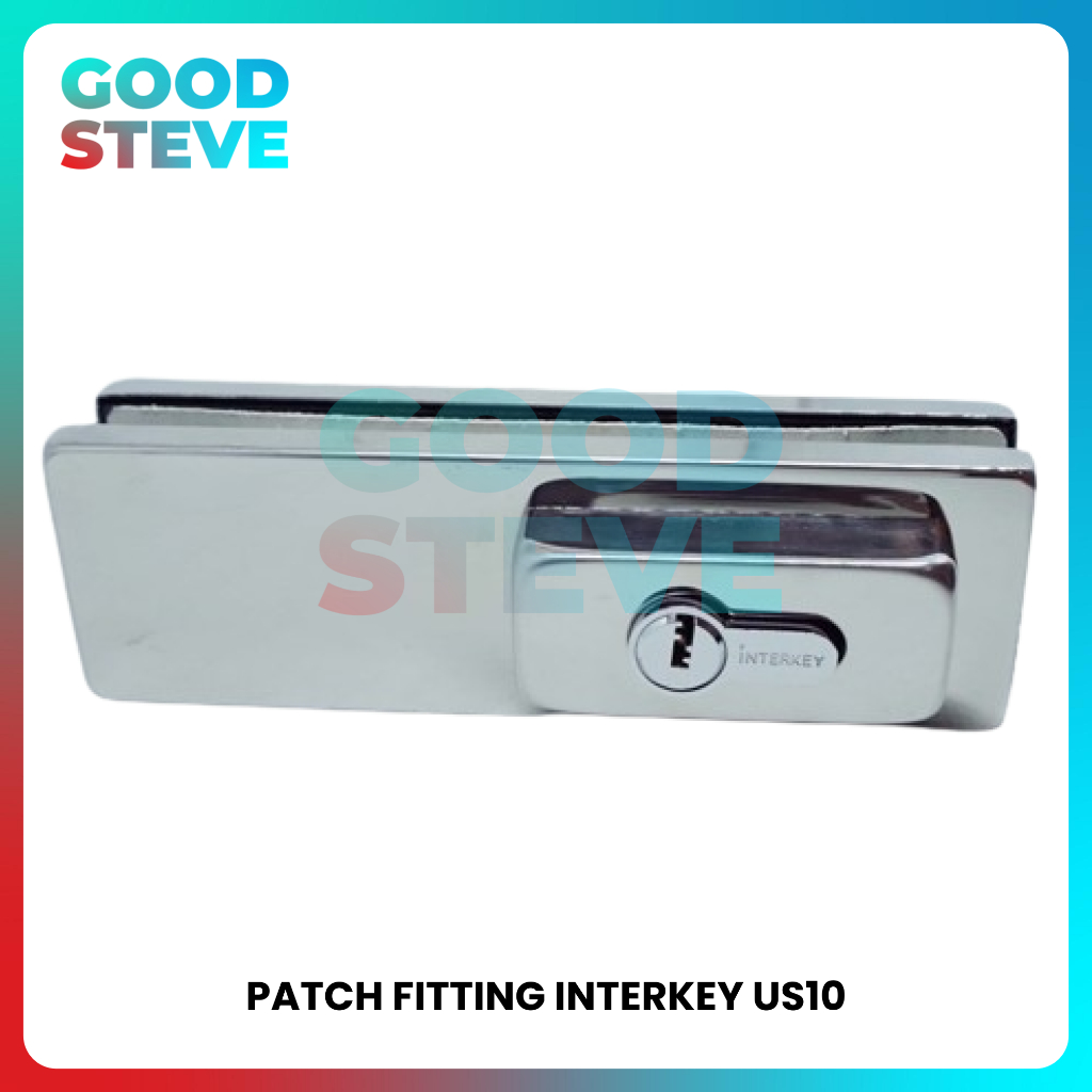 Patch Fitting Pintu Kaca US10 ONLY Interkey