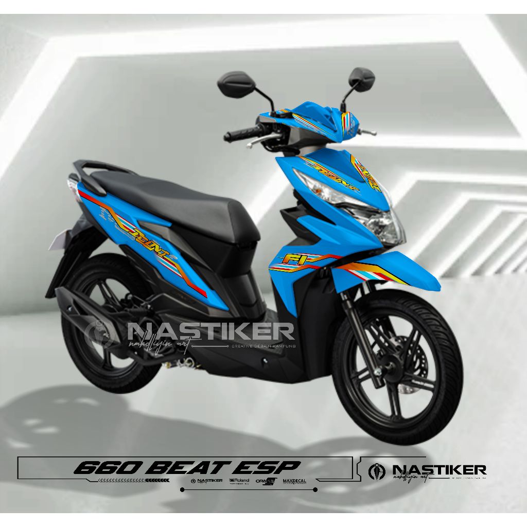 Decal Beat 2017-2019 Full Body / Sticker Decal beat fi 2017 2018 2019 2020 cyan