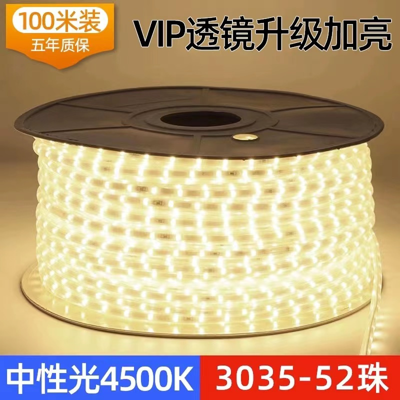 1ROLL LED STRIP 100M SELANG SMD 3035 WATERPROFF IP67 LED DEKORASI RUANGAN OUTDOR INDOR AC 220v