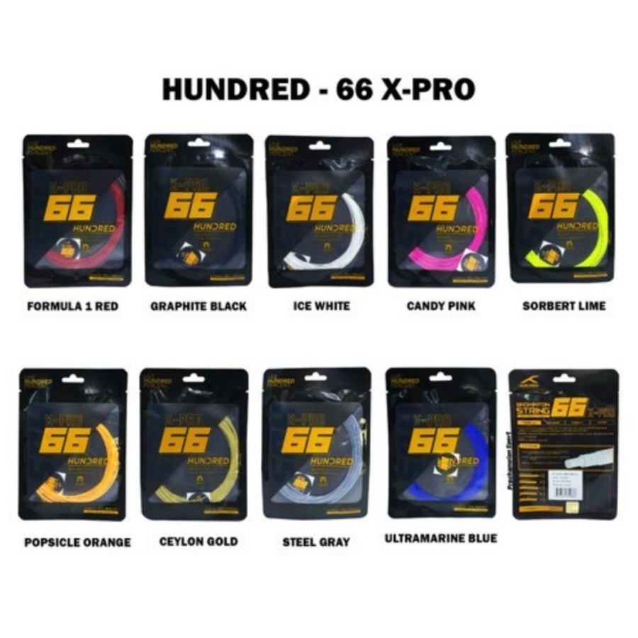 Senar Raket Badminton Hundred 66X PRO/ 66 X PRO Original
