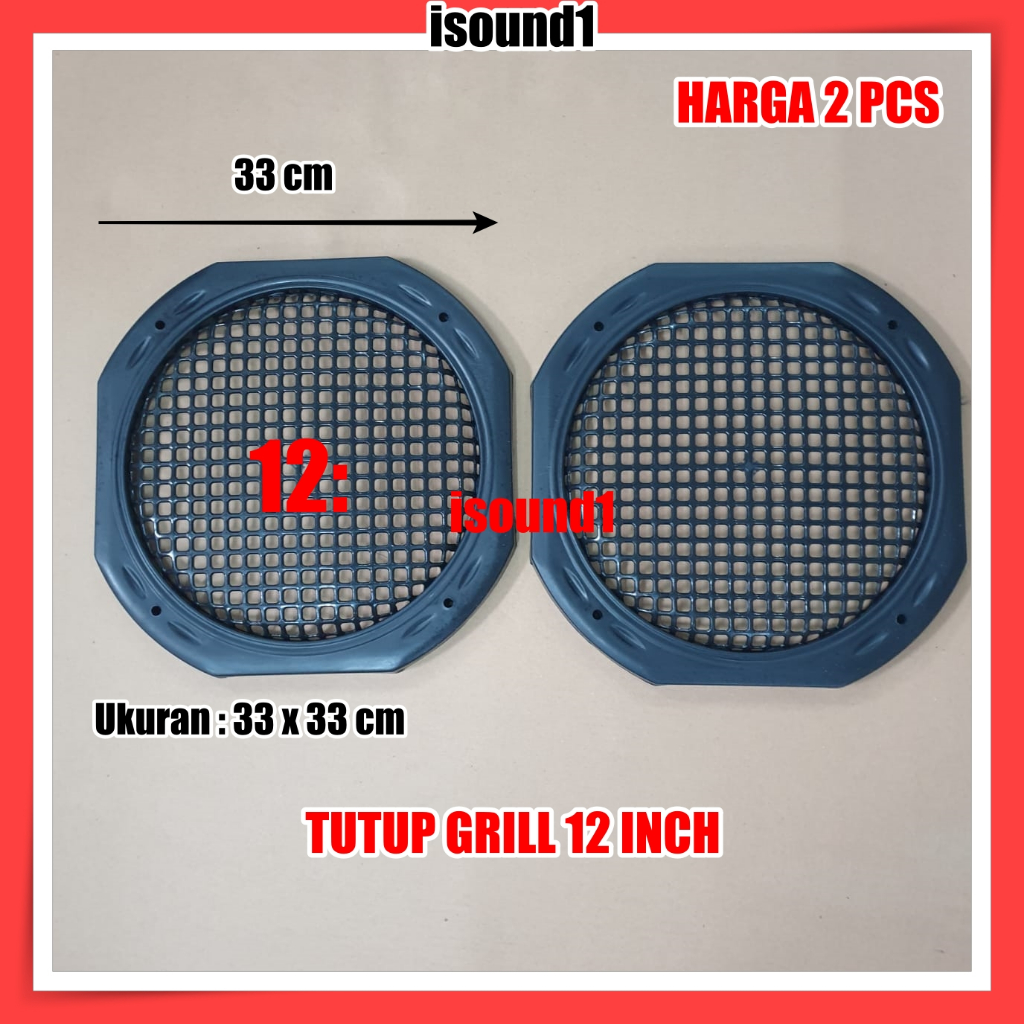 TUTUP GRILL SPEAKER 12 INCH 12INCH RAM BOX 12 IN 12IN PIGURA 2 PCS