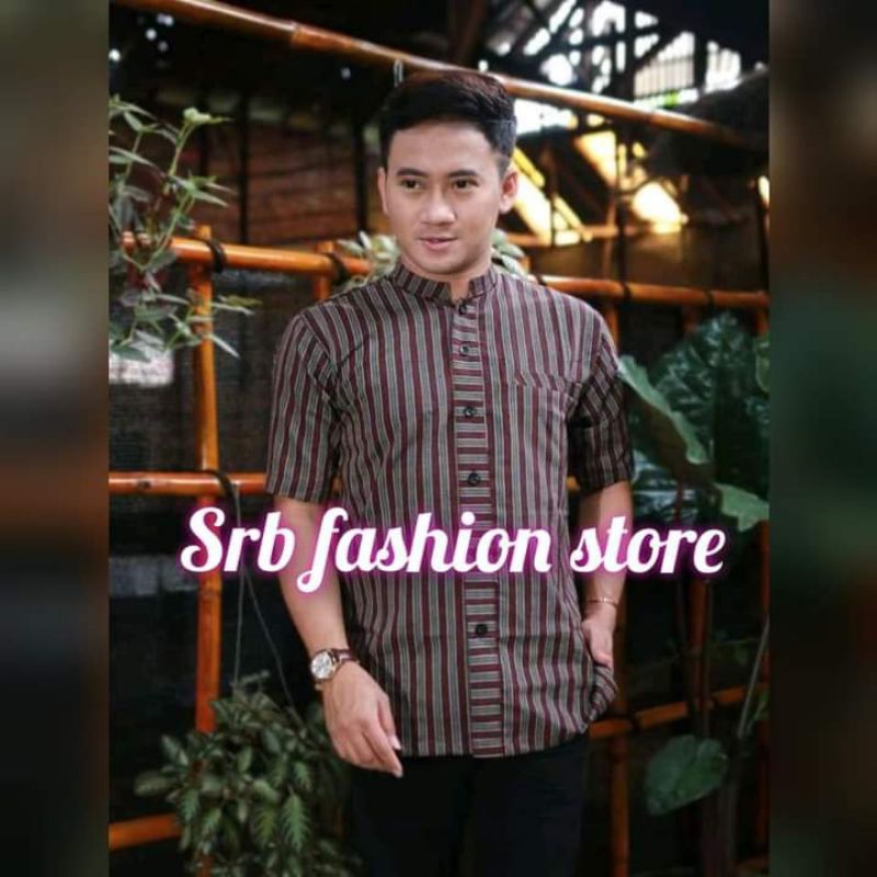pakaian jawa modern hem lurik katun atbm