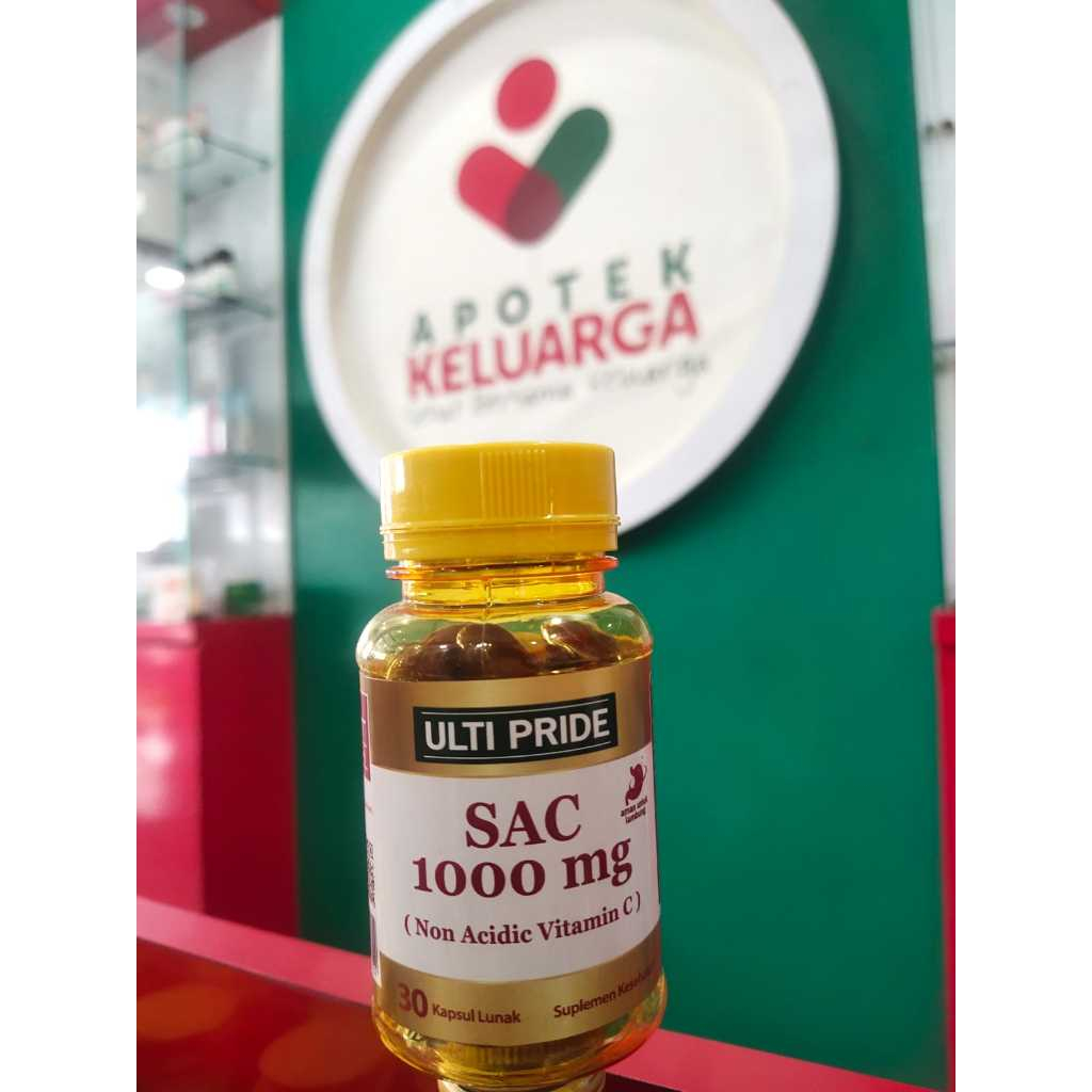 ULTIPRIDE SAC 1000 MG ISI 30 CAPS# VITAMIN C AMAN di LAMBUNG# 1000 MG