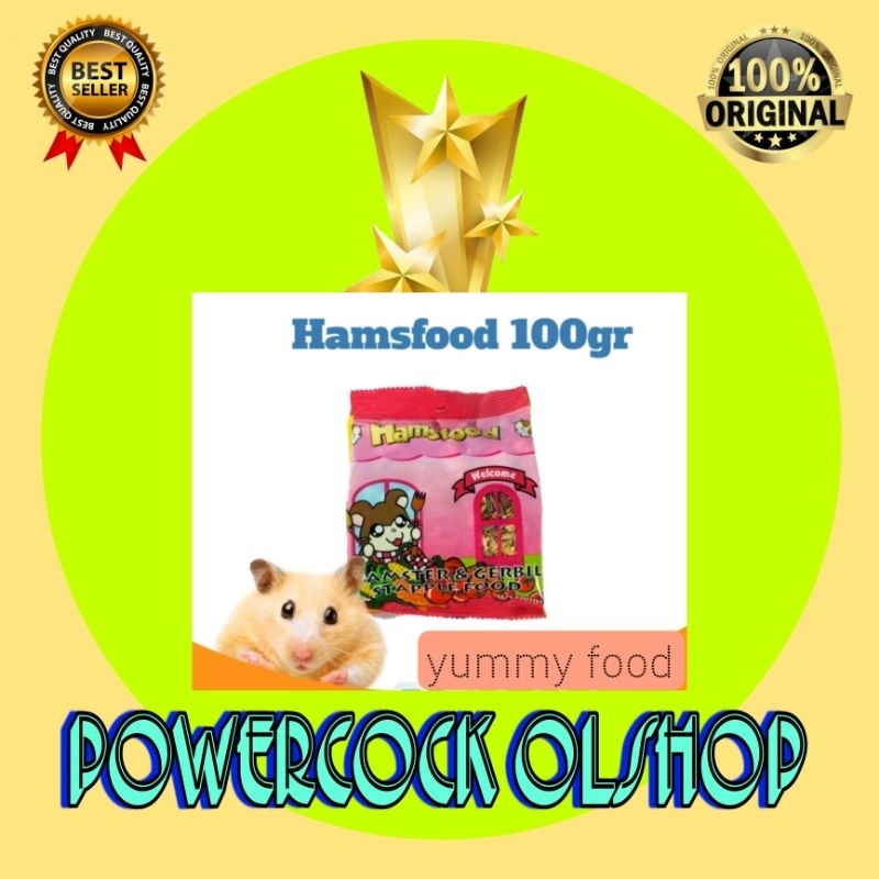 HAMSFOOD 100 GR MAKANAN HAMSTER TIKUS PUTIH SUGAR GLIDER MARMUT