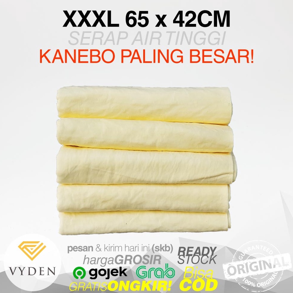 ART Q2X Kain Lap Kanebo Jumbo 66 x 43 cm Sangat Besar XXXL Plas Chamois Tebal Lebar Besar Serat Peng