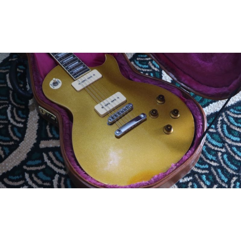 J&D guitar Les Paul Standard Model gold top P90