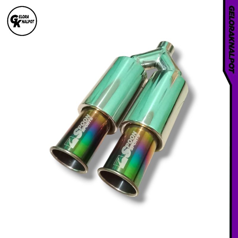 Knalpot Mobil Cabang Dua Spoon Sports