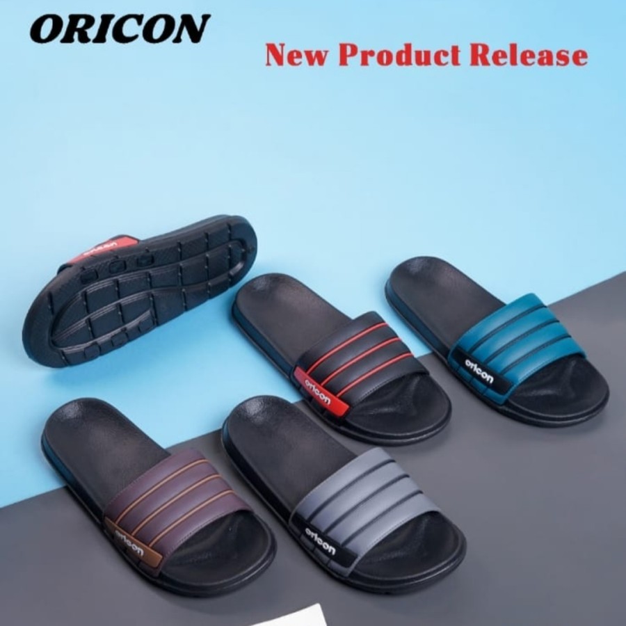 sandal slop pria karet murah santai sendal oricon fashion 2308A