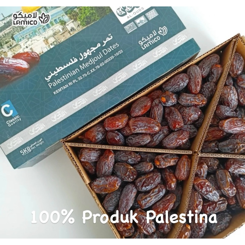 

Kurma Medjoul Palestina JUMBO Premium Lamico Al-Quds Medjol Medjool AlQuds STOK TERBARU ORIGINAL