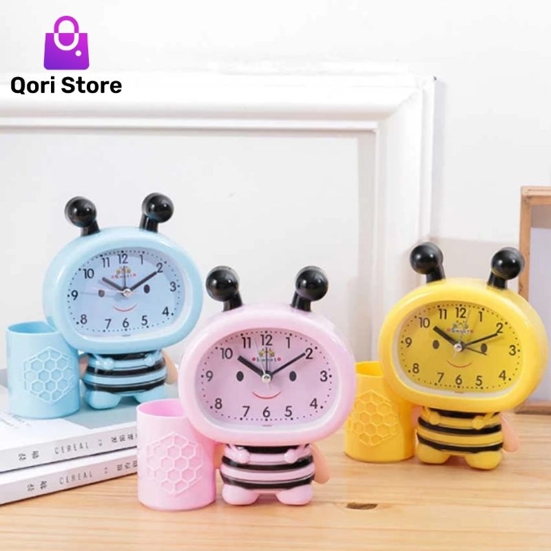 Qori Store - Jam Alarm Kode 7032 / Jam Alarm / Jam Alaram / Jam Alarm Karakter / Jam Alarm Lebah