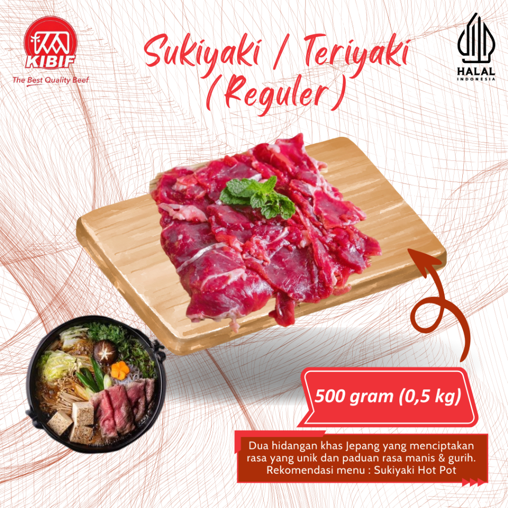 

Beef Slice Sukiyaki / Teriyaki 500gr