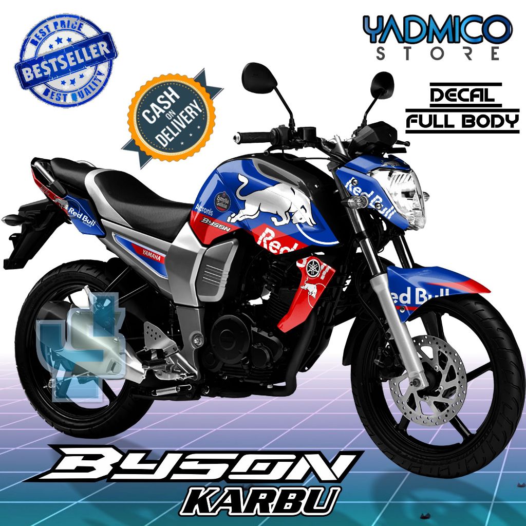 Decal Byson Carbu Full Body - Stiker Motor Byson Karbu Full Body - Striping Hologram Byson Carbu Var