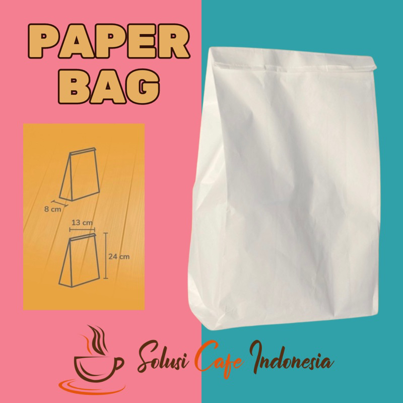 

Paper Bag Paper Pouch Food Grade isi 100 13 x 25 x 8
