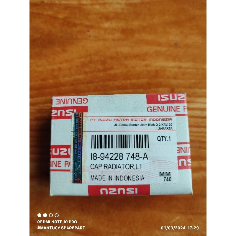 TUTUP RADIATOR ASLI GENUINE ISUZU PANTHER 2.5 ELF NHR55 NKR58 NKR66 NKR71