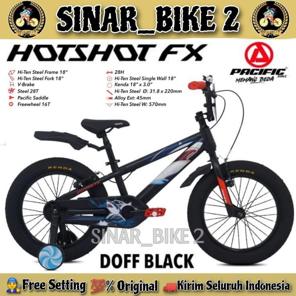 Sepeda Anak Bmx Pacific Hotshot FX 3.0 // HOTSHOT FX NEW 12,16 & 18 Inch Ban Jumbo 3.0