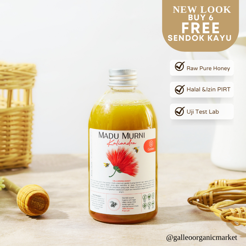 

Galleo Madu Murni Kaliandra 350 GR Premium Natural Raw Honey