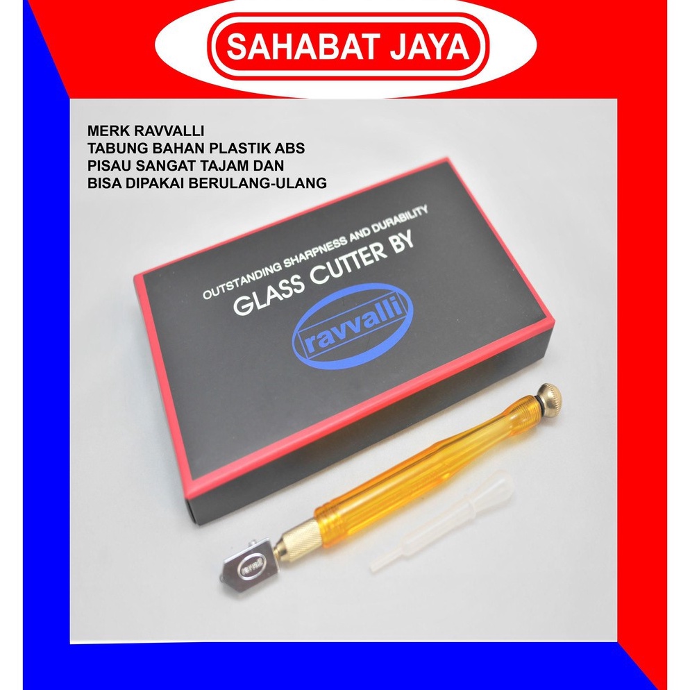 ART T76P Pemotong Kaca Ravvalli Original Asli Alat Pemotong Kaca Original Murah Glass Cutter Pisau K