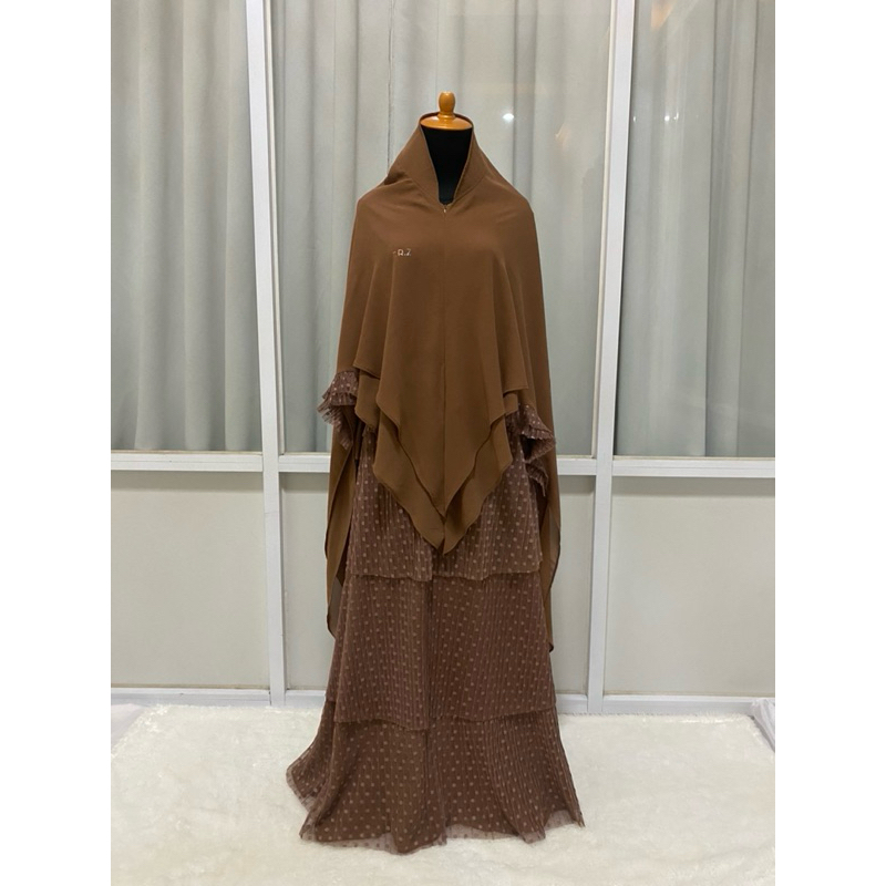 Preloved TRZ Set Syari Dress Dark Brown