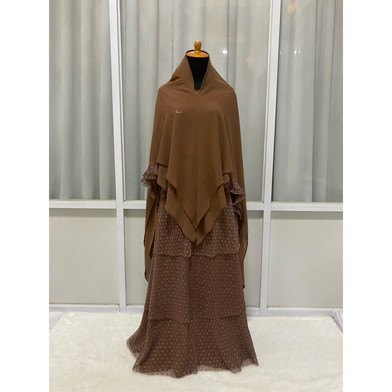 Preloved TRZ Set Syari Dress Dark Brown