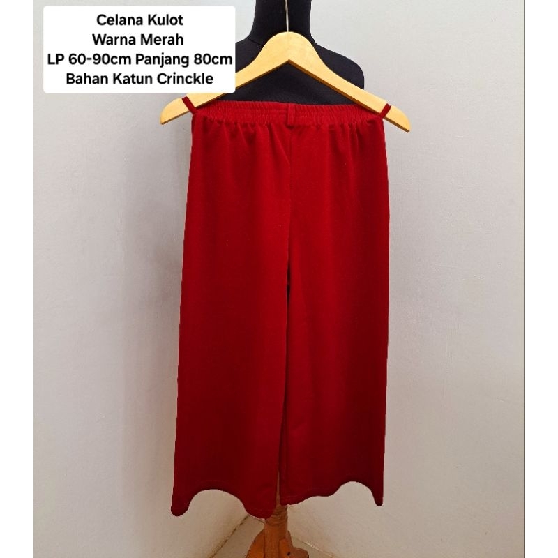 Celana Kulot Warna Merah