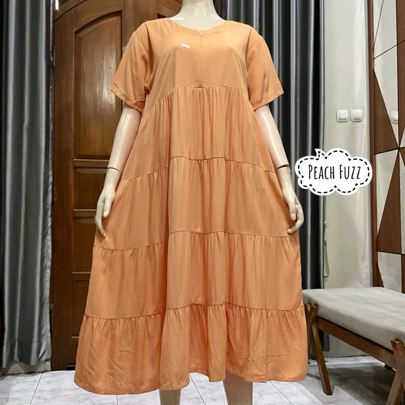 NTSY/ Daster Susun Rayon Polos Standar & Jumbo Busui Homedress Ruffle Wiru Kekinian LD 110 & 120