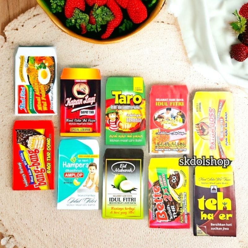 

Amplop lebaran angpau lebaran snack serie B isi 100 lembar mix 10 gambar