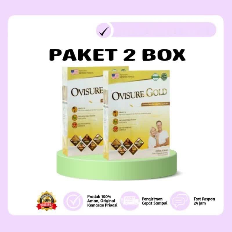 

2 BOX OVISURE GOLD MILK SUSU OBAT TULANG DAN SENDI YG SEHAT 100% DIMFOR USA