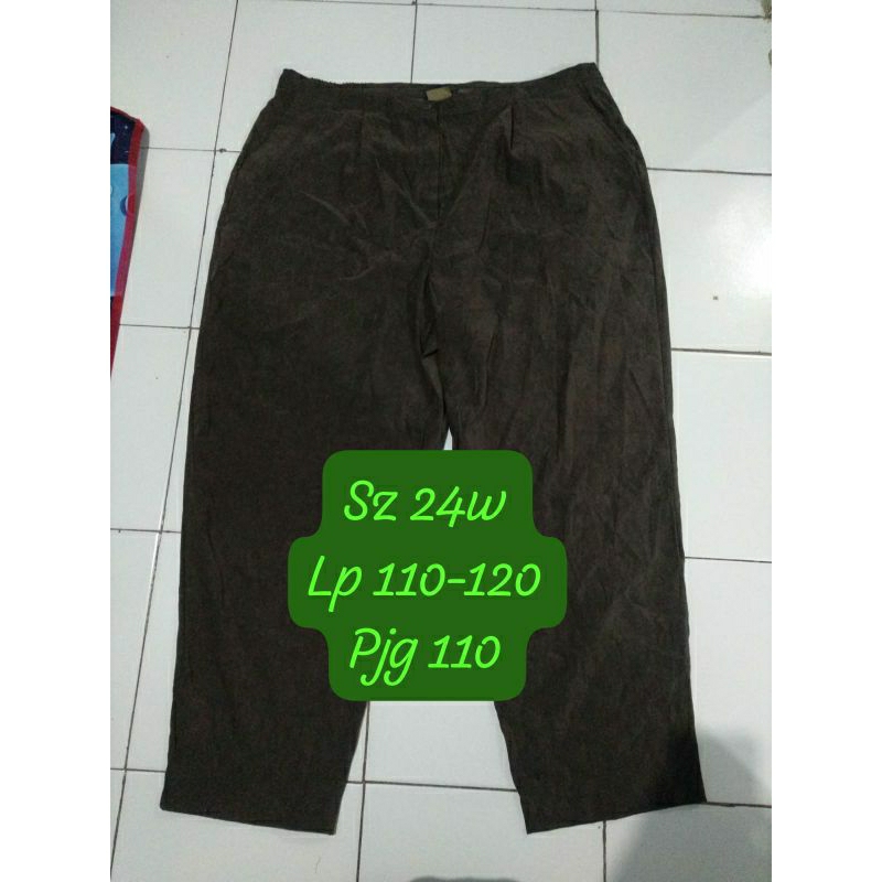 celana kerja wanita jumbo coklat 24w