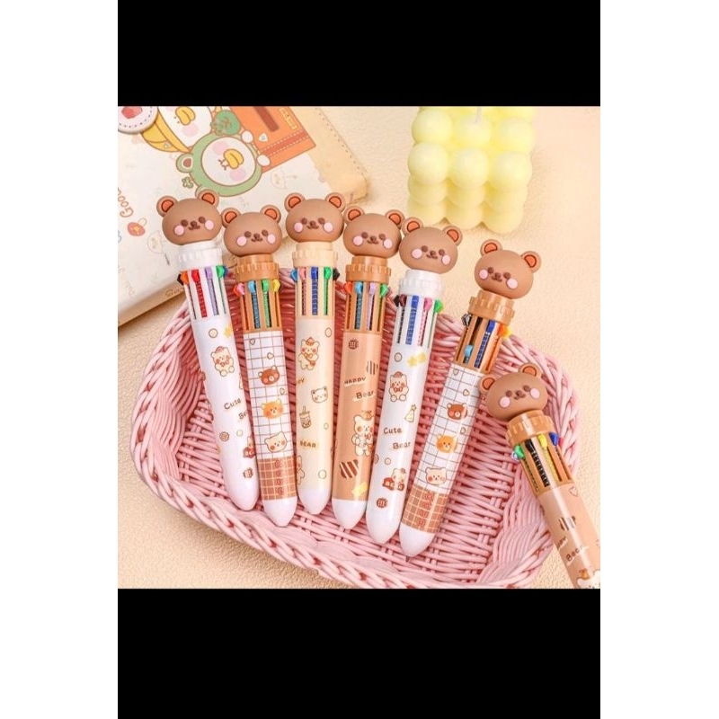 

Pulpen Mekanik 10 warna Bear Aesthetic Lucu PN0367