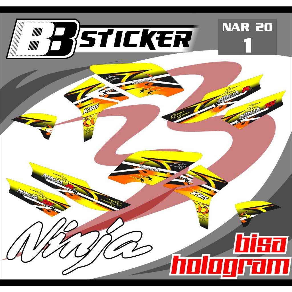 STRIPING PREMIUM Kawasaki Ninja R Ninja SS BISA HOLOGRAM List Sticker Variasi Nar 20