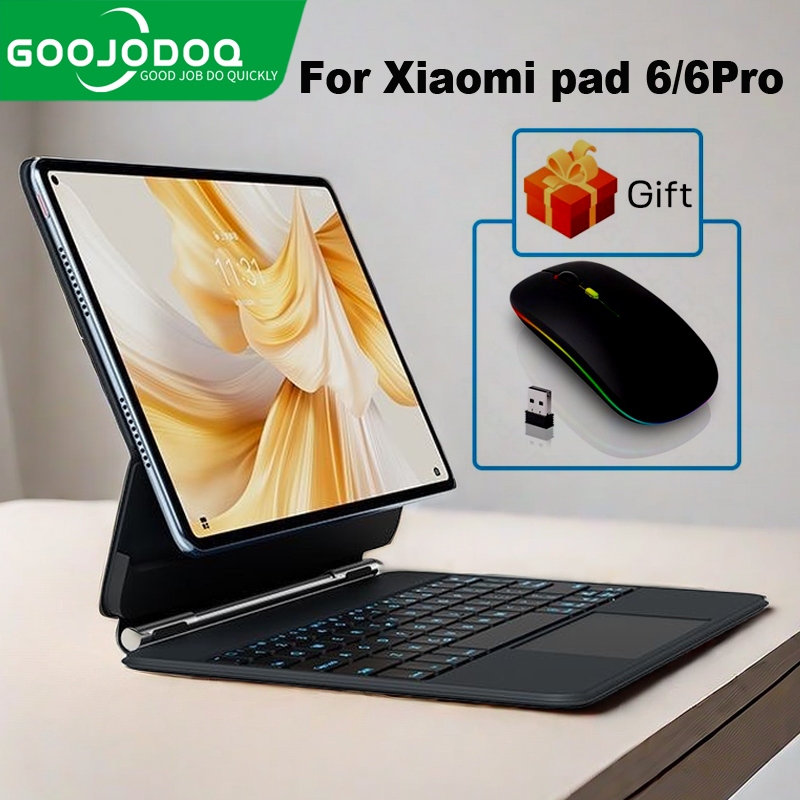 Goojodoq Magic Keyboard Case Wireless Bluetooth for Xiaomi Mi Pad 6/6Pro