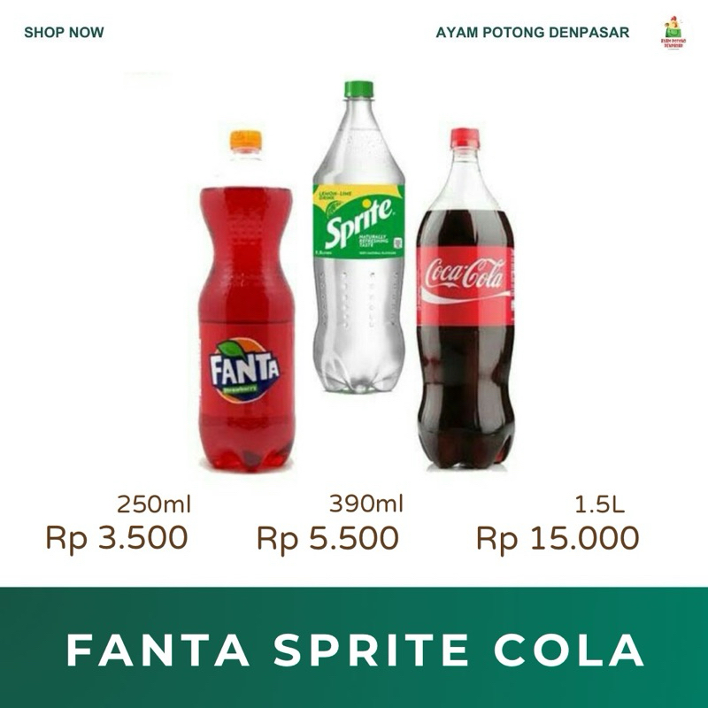 

MINUMAN FANTA COCA COLA SPRITE AIR SODA 200ml 350ml 1L