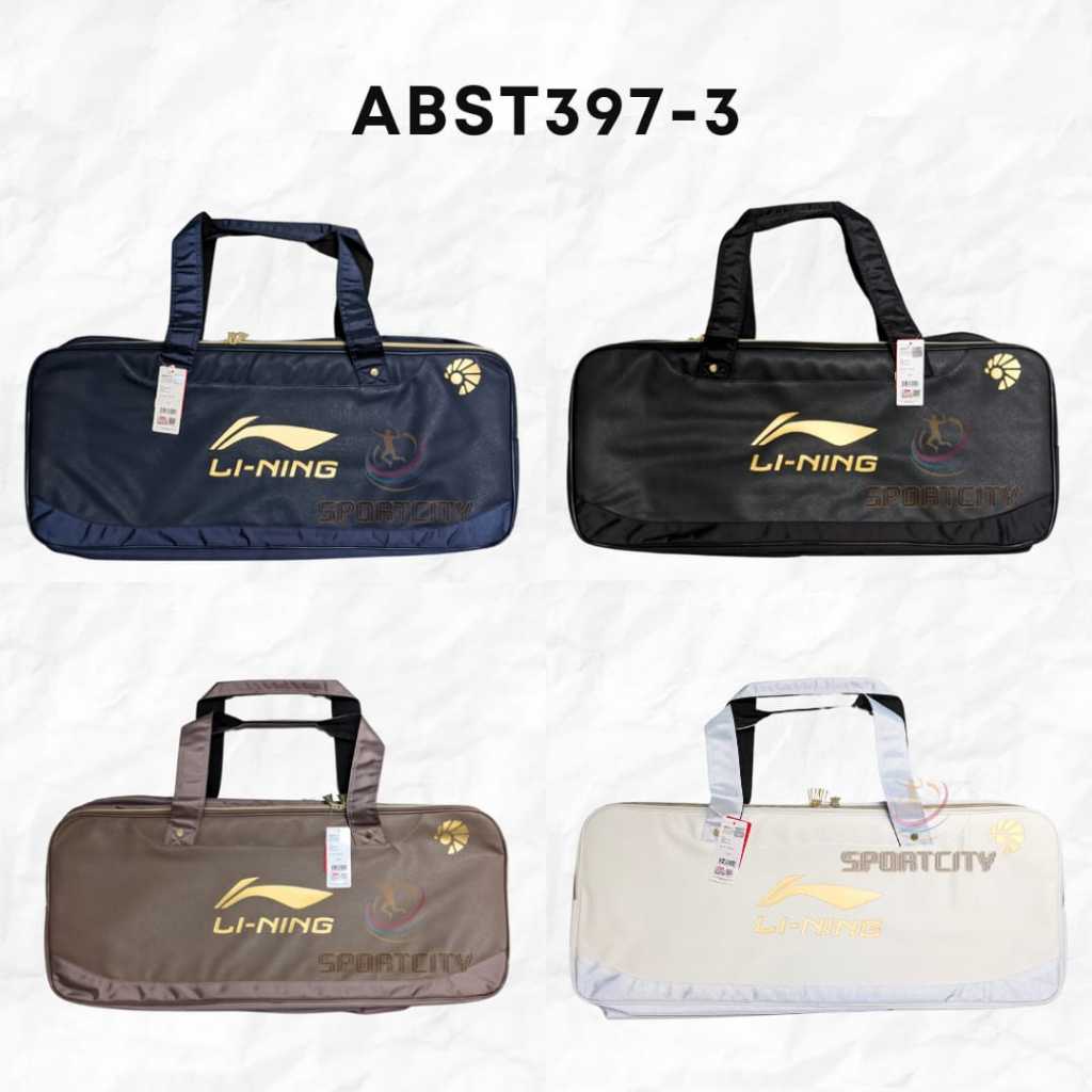 Tas Badminton LINING 3R ABST 397 3 R SQUARE PETAK Resleting Jinjing Original
