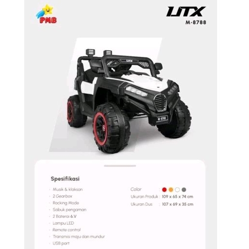 Mobil Aki Accu Mainan anak PMB 8788 UTX PMB 8788 A NUV(4 Gearbox) PMB 8788B EVA NAVER PMB 8788C ROAD