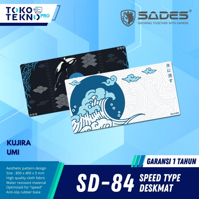 Sades SD84 / SD-84 Kujira / Umi Speed Gaming Deskmat Water Resistant