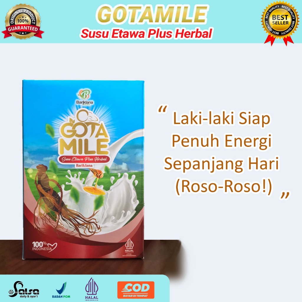 

GOTAMILE Susu Etawa plus Herbal laki-laki siap penuhi energi sepanjang hari susu pria bisa COD BPOM