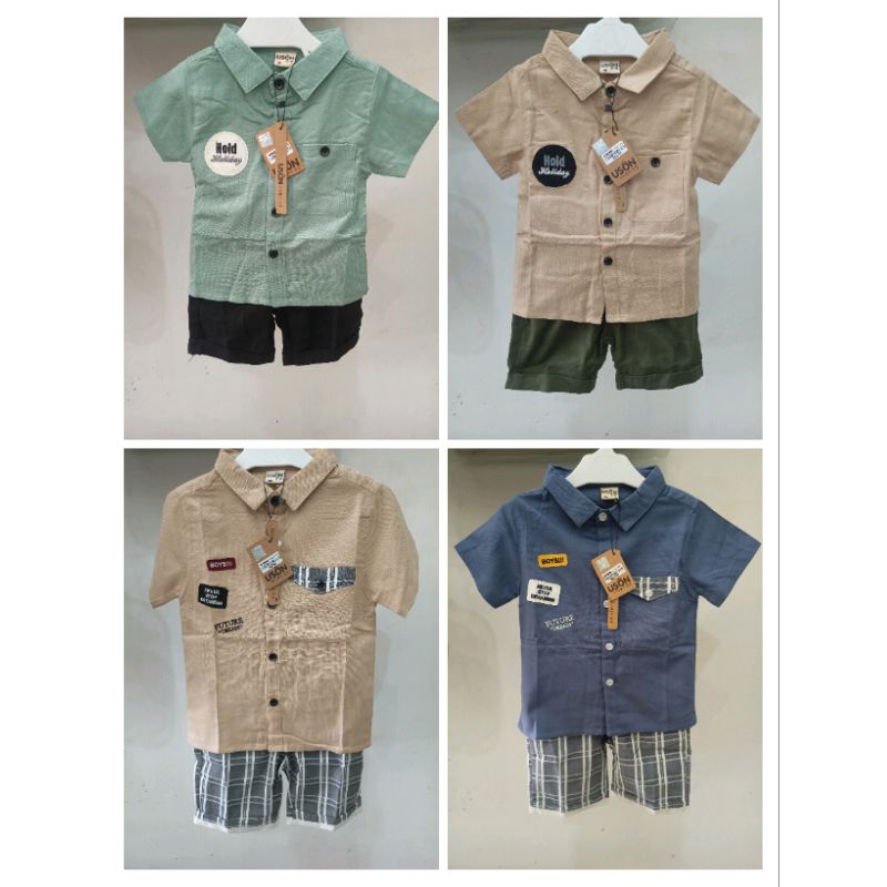 setelan uson kameja jeans/ set oblong jeans