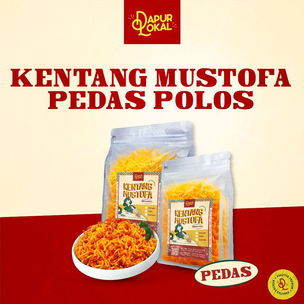 

Kentang Mustofa Polos Pedas / Kentang Kering Polos Pedas