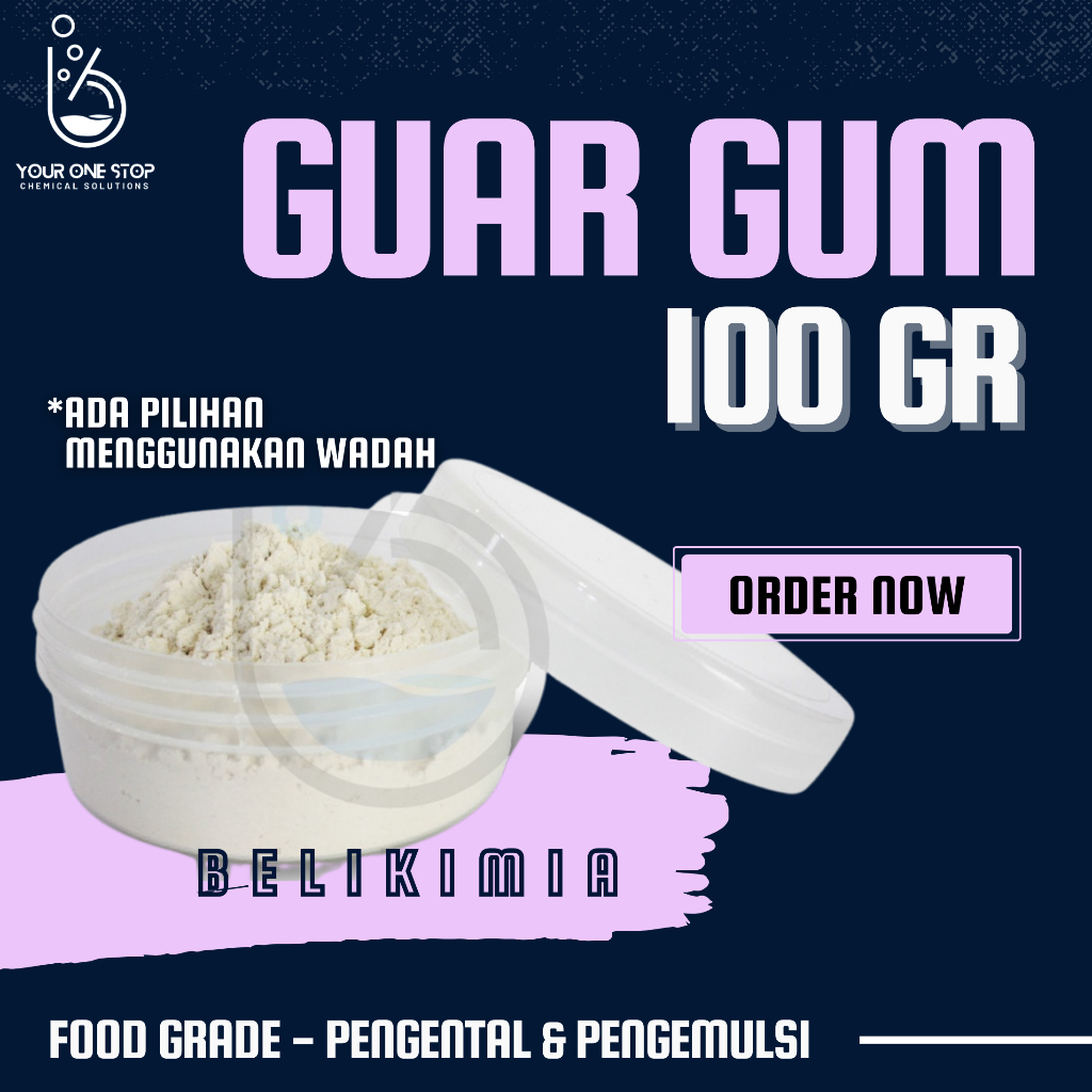 

Guar Gum Food Grade 100 GRAM - Pengental Makanan dan Emulsifier Makanan