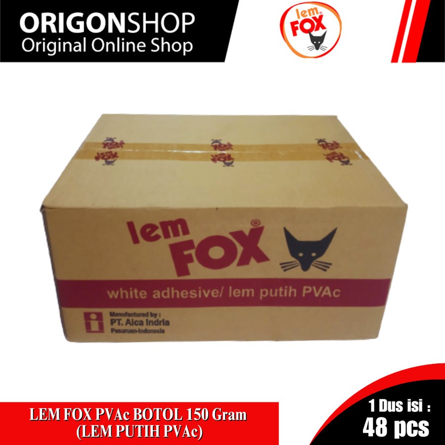 

ucl_gramari - lem fox pvac botol 150g - lem kertas & kayu 1 dus 48 pcs