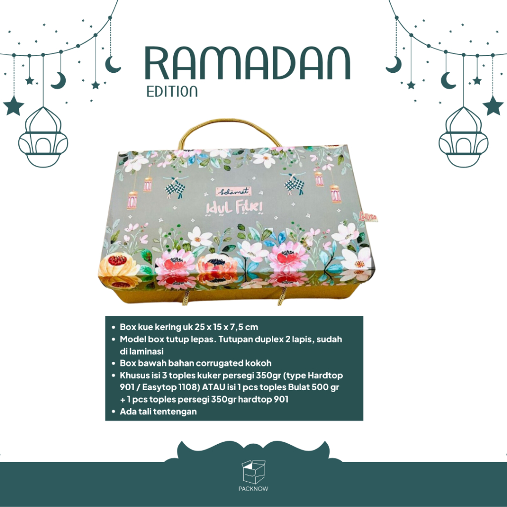 

BOX KUE KERING KARDUS IDUL FITRI RAMADAN LEBARAN 25 x 15 x 7,5 cm // PAPERBAG IDUL FITRI