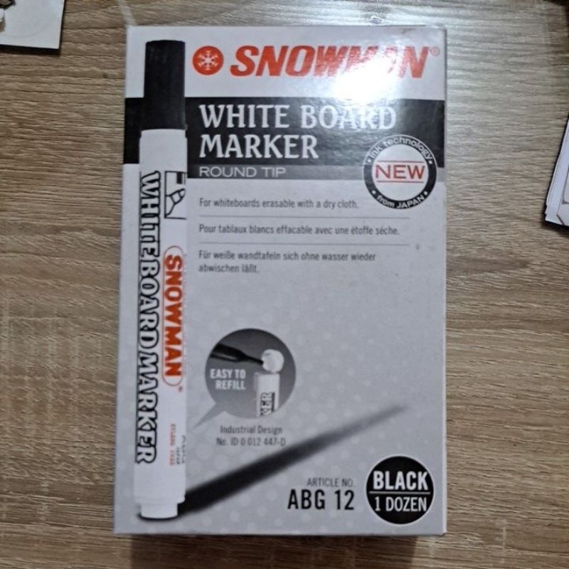 

Snowman spidol whiteboard marker 1 lusin