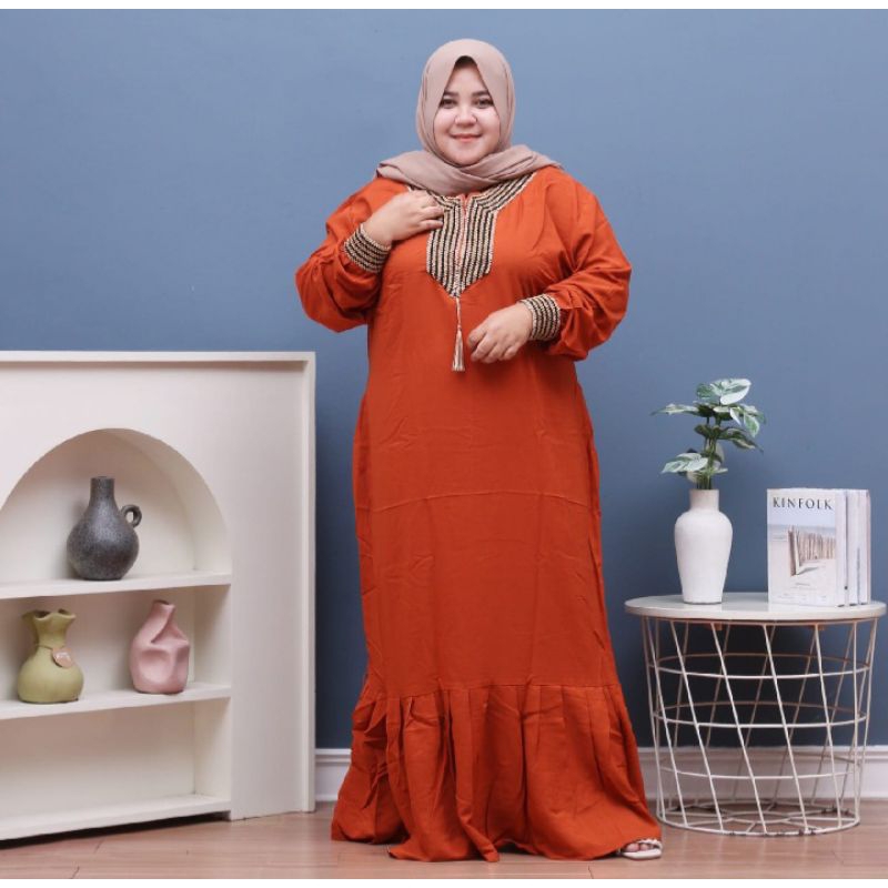 Gamis turki renda jumbo murah mewah dress muslim jumbo