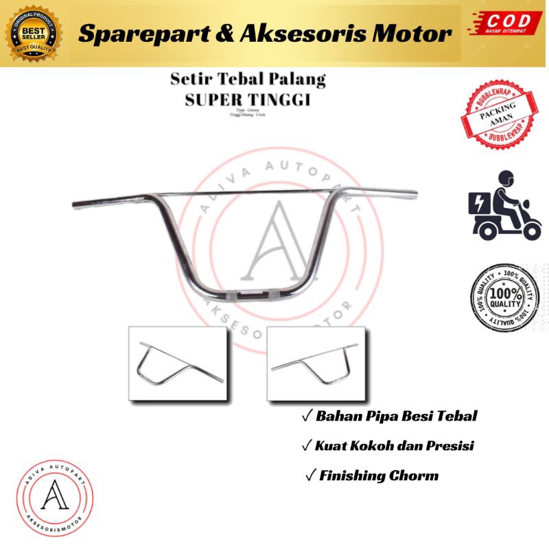 STANG / SETIR TEBAL PALANG SUPER TINGGI CHROM
