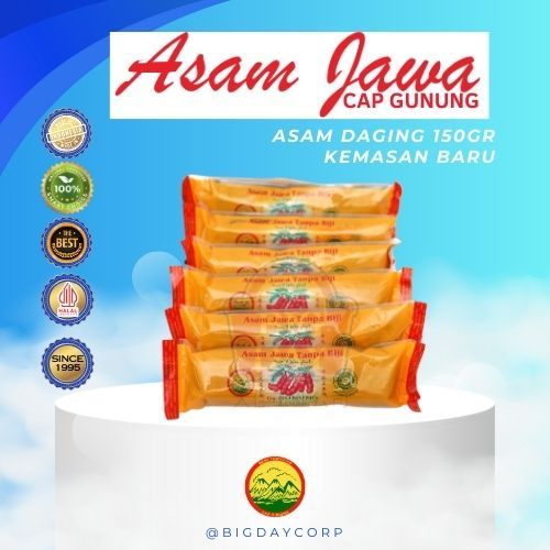 

ASAM JAWA 150GR ASAM TANPA BIJI ASAM DAGING CAP GUNUNG KEMASAN BARU SATUAN